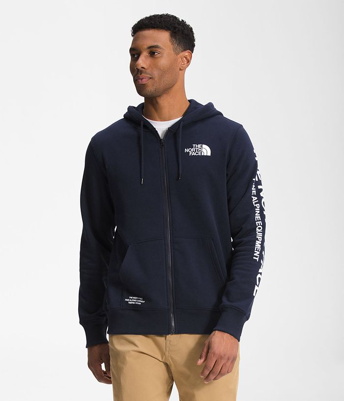 The North Face Mens Hoodie Brand Proud Full Zip 891HSXOCK - Navy